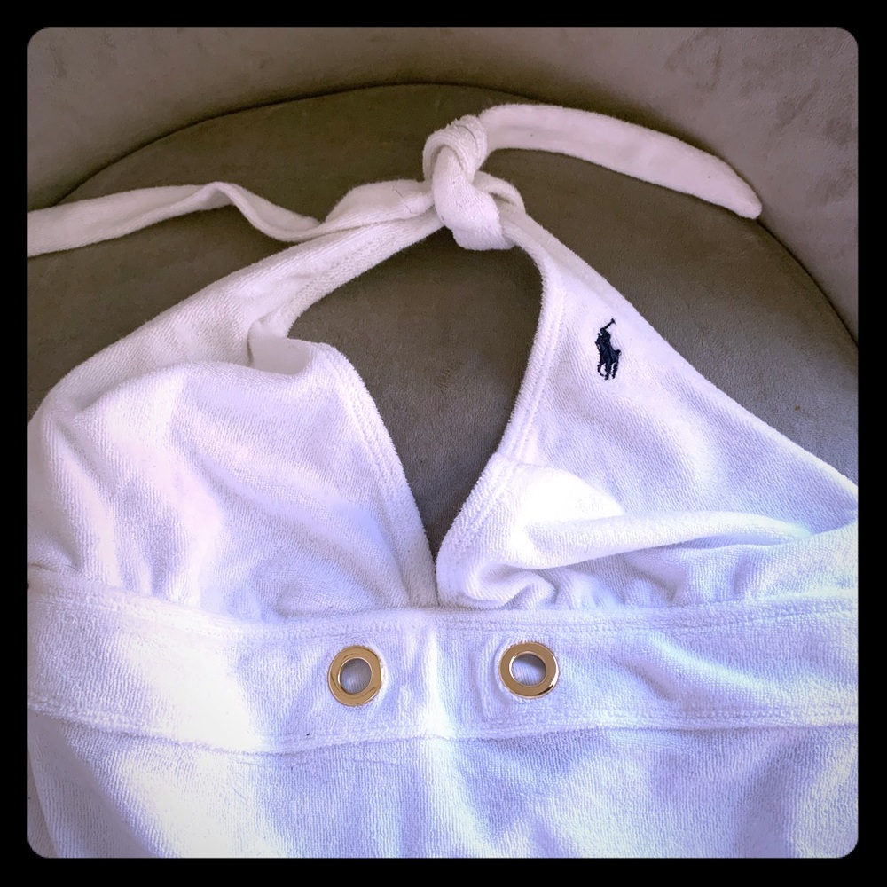 White Ralph Lauren terrycloth beach dress